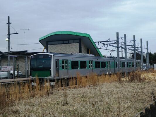 ＪＲ烏山線を走る蓄電池駆動電車「アキュム」
