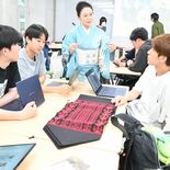 パレスチナの伝統刺しゅうを着物帯に プロジェクト代表・山本さんが宇都宮…