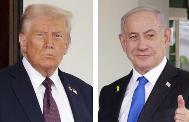 　トランプ米大統領、イスラエルのネタニヤフ首相（いずれもゲッティ＝共同）