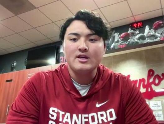 オンラインで取材に応じる米スタンフォード大の佐々木麟太郎内野手=27日(共同)