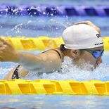 女子100バタフライ・後藤（佐野日大）が再び大会新　栃木県高校総体競泳
