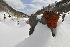 栃木県北部で雪景色広がる