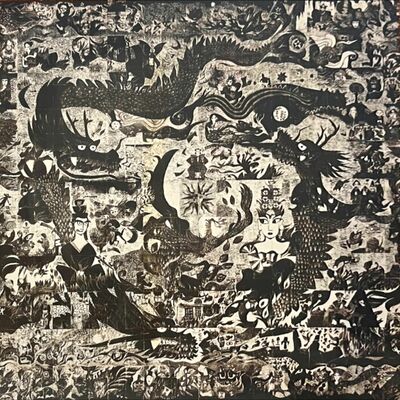 「世界最大、最長の木版画」としてギネス記録に認定された君島さんの作品（君島さん提供）