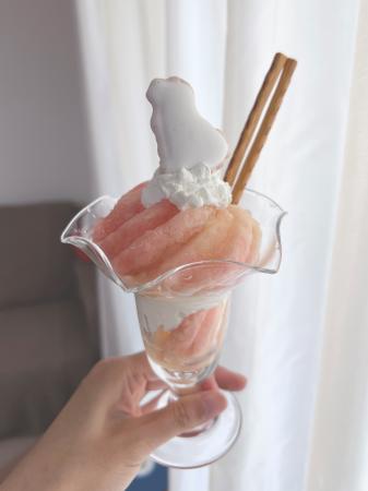 　夏になると家でパフェ屋さんごっこをしている＝筆者提供