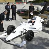 新フォーミュラマシン「MEF」を栃木県庁でお披露目　鹿沼のイケヤフォーミュラ　次世代育成の入門用