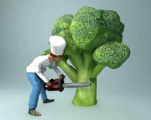 シネマ・ダイニング・シリーズ「ル・プチシェフ&フレンズ」で、卓上に展開される3Dアニメの主人公「プチシェフ」(提供写真)