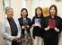 5日の番組でも取り上げたそれぞれの詩集を手にする(右から)井嶋さん、灘さん、吹木さんと貝塚会長