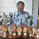 ＳＮＳで国内外にファン　宇都宮の木彫り作家・泉匠さん　目指すは「こけしの復権」