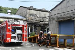 那須烏山で工場火災　約５時間半後に鎮火
