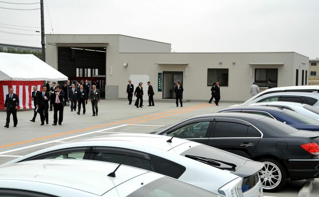 ジェイアールバス関東宇都宮支店の竣工式=2013年3月