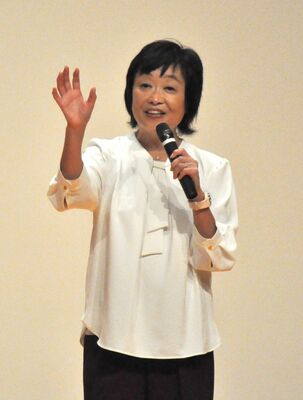 佐野日本大学学園の創立６０周年記念事業で、講演する増田さん