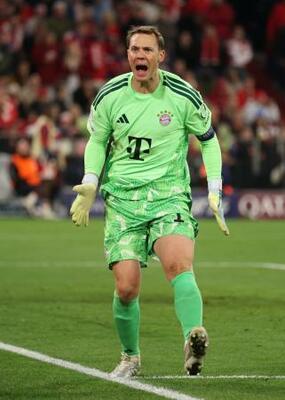 ドイツ代表に復帰したバイエルン・ミュンヘンのGKノイアー=6日、ミュンヘン(ゲッティ=共同)