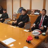 ホンダヒート、初ホストゲームをPR　「グラウンドに足運び応援を」　宇都宮市長 表敬訪問