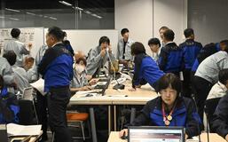 小山市職員が風水害訓練