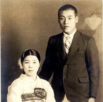 ハンサムなままの写真の中の父