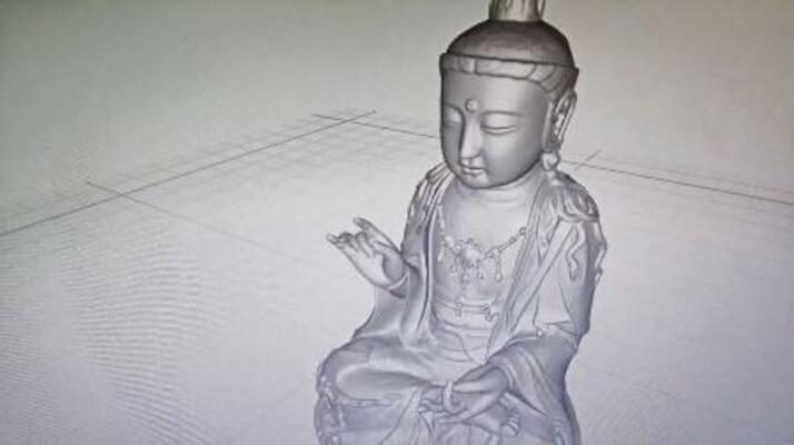 　観音寺が韓国側に提供した仏像の３Ｄデータの一部（田中節孝前住職提供・共同）