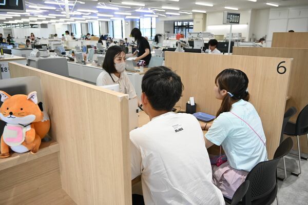 上三川町役場の窓口