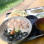クセになる鼻を突き抜ける刺激　わさび丼セット　独鈷沢わさび園（日光）