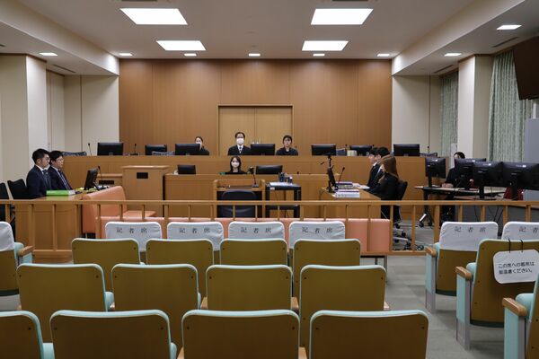 安栖被告の判決公判があった宇都宮地裁の法廷＝18日午後、宇都宮市小幡１丁目