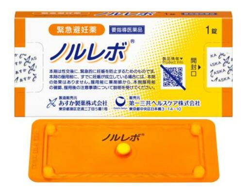緊急避妊薬「ノルレボ」(第一三共ヘルスケア提供)