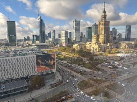 　ポーランドの首都ワルシャワの中心部＝２０２５年１０月