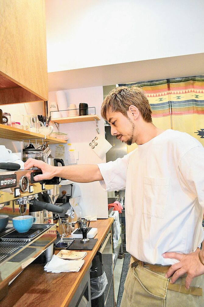 バリスタでオーナーの大貫聡さん