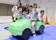 支援学校 段ボール車制作