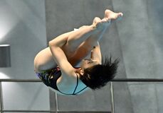 飛び込み成年女子の榎本が準Ｖ　男子の須山３位