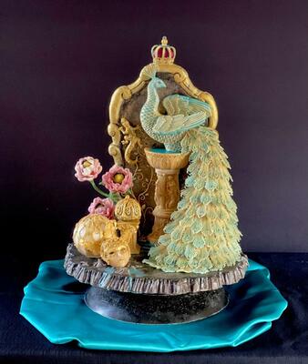 ワックスアート部門１位の作品「パヴォーネ・スプレンドーレ」