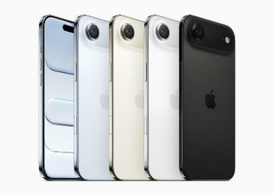 　アップルが発売する本体の厚さが最薄のｉＰｈｏｎｅエア（同社提供、共同）