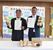 「那須塩原のれんこん」の那須塩原ブランド認定を喜ぶ赤川農園の赤川さん（左）と人見農園の人見さん

※ウェブ用