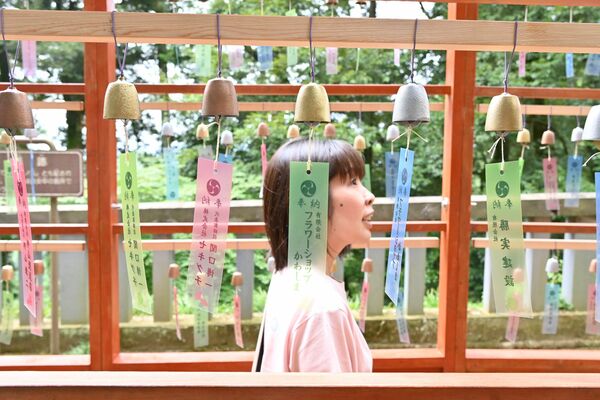 唐澤山神社に飾られた天明鋳物の風鈴