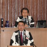 乳牛柄の法被姿で牛乳消費拡大ＰＲ　矢板市議会で市長ら　12月は「県民牛…