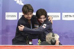 中田が自己新 男子ＳＰ首位