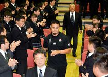 ラグビー日本代表　田村選手が母校凱旋　栃木