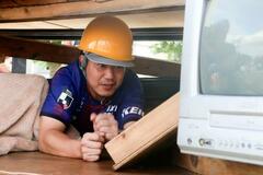 倒壊家屋から脱出体験