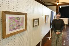 ボールペン画 細密な作品45点