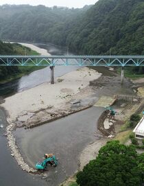 「大瀬観光やな」のやな造り　茂木