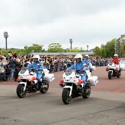 モビリティリゾートもてぎに「働くクルマ」集結　白バイ、スーパーパトカー　5100人が熱狂