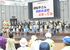 交通安全のメッセージを読み上げる園児たち＝11日午前、宇都宮市江野町