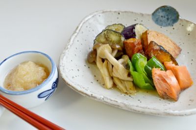 揚げ野菜のおろし添え