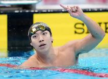 競泳の茨が金、２１個目のメダル