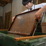 唯一の卒業証書、自ら　烏山高生が和紙すき体験