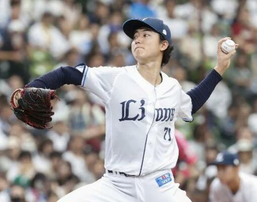楽天戦に先発し、5回1失点で2勝目を挙げた西武・菅井=ベルーナドーム