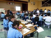 記事要約も練習／烏山中