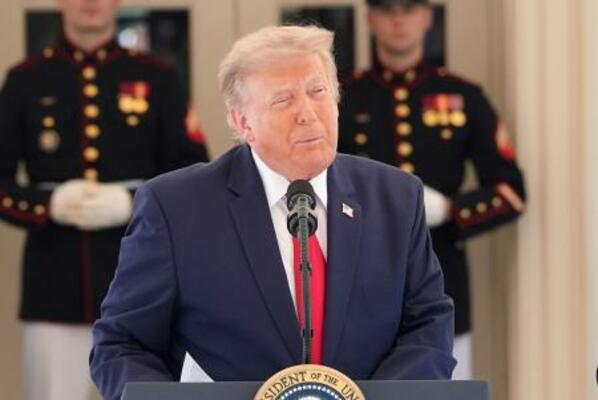 　トランプ米大統領＝１３日、ワシントン（ＡＰ＝共同）