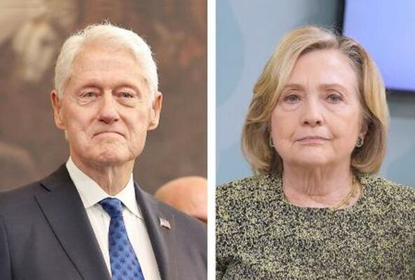 　ビル・クリントン氏（ロイター＝共同）、ヒラリー・クリントン氏（ゲッティ＝共同）