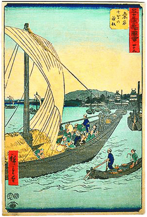 「五十三次名所図会　桑名」