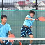 テニス男子ダブルス笹本・星野組（足大付）初Ｖ　女子は平野・松本組（星の…