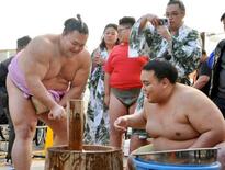 元大関の朝乃山、来年へ決意新た